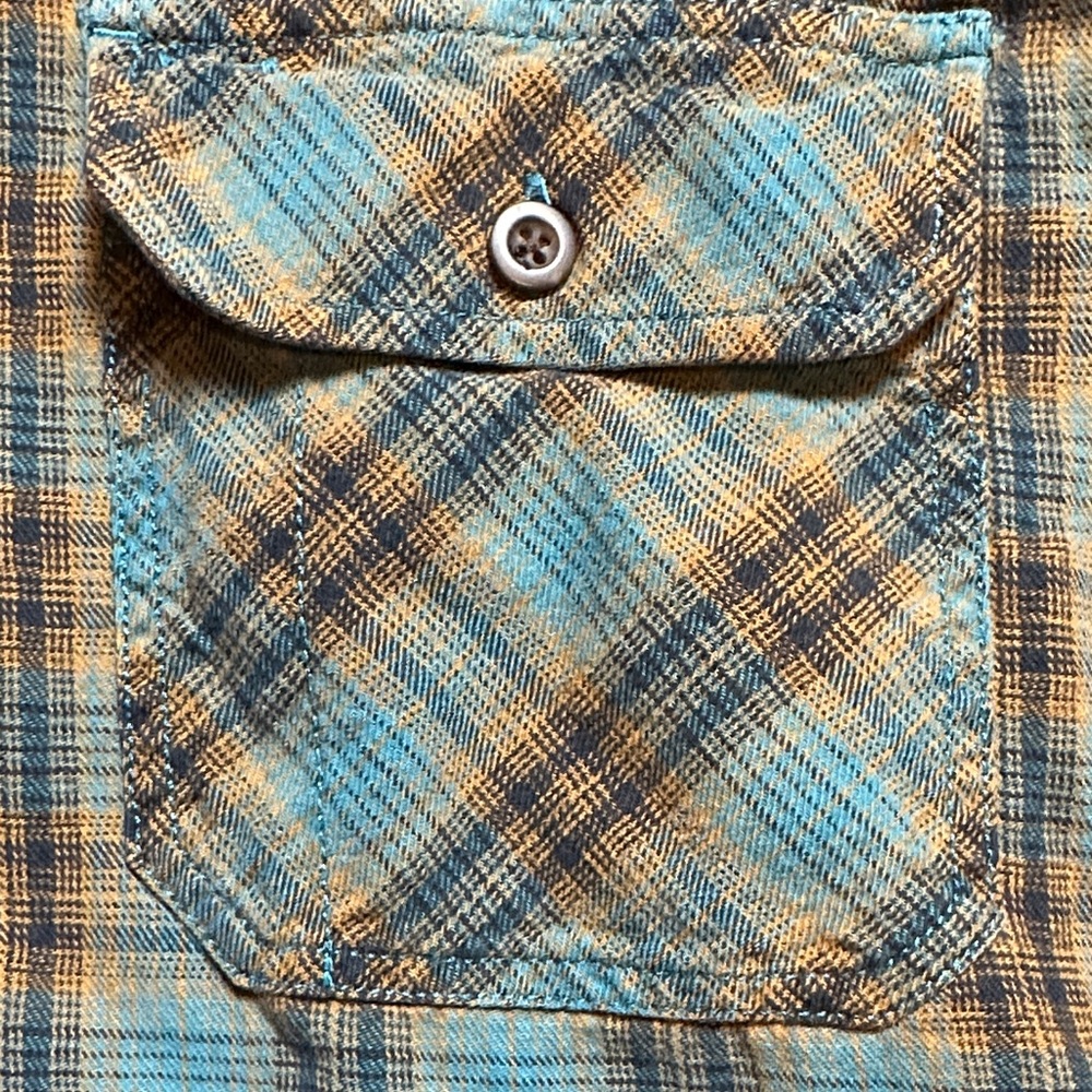 Pendleton Teal/Ocre Burnside Button-Up Flannel Sh… - image 3
